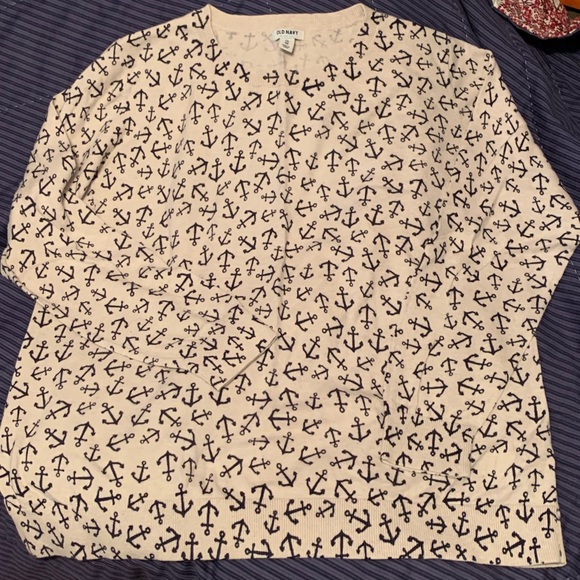 Old Navy Tops - Old Navy sweater Navy Anchors Spring XXL